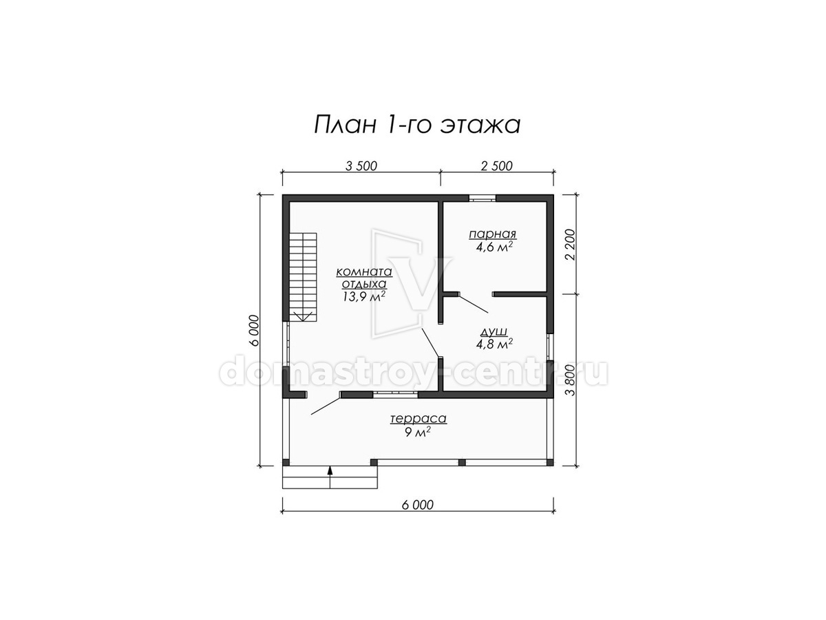 План 1 Проект бани БК007