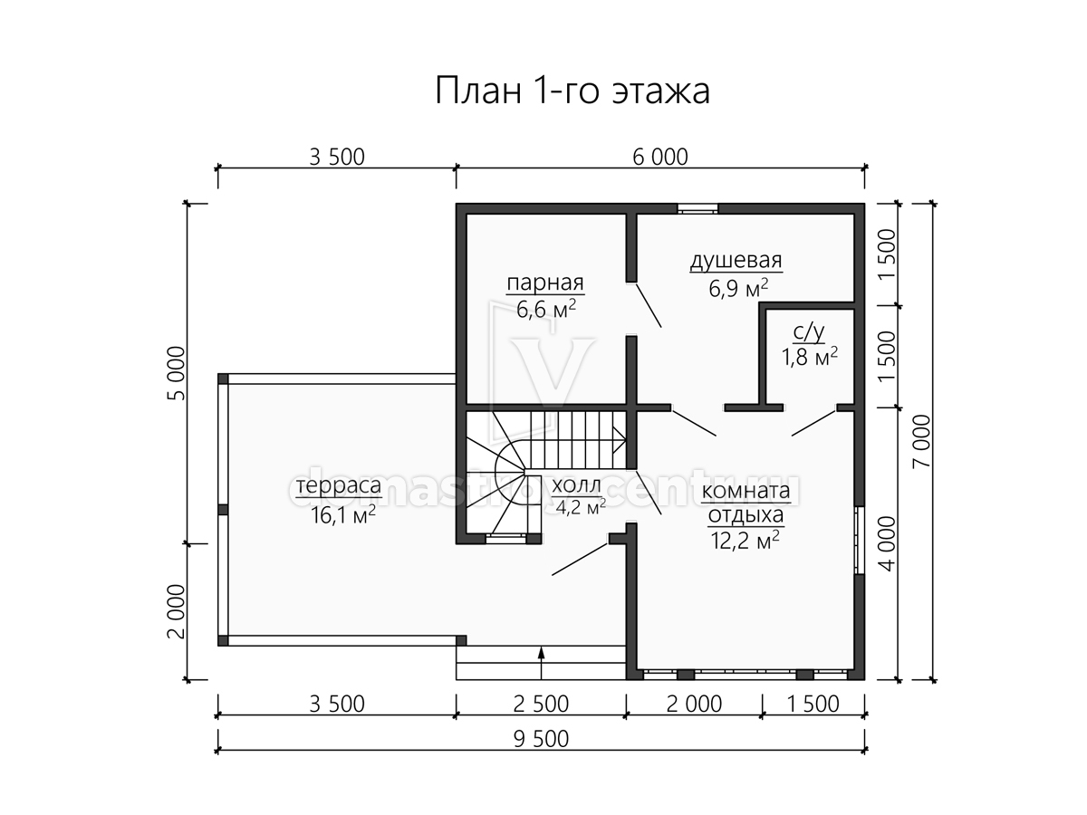 План 1 Проект бани БК066