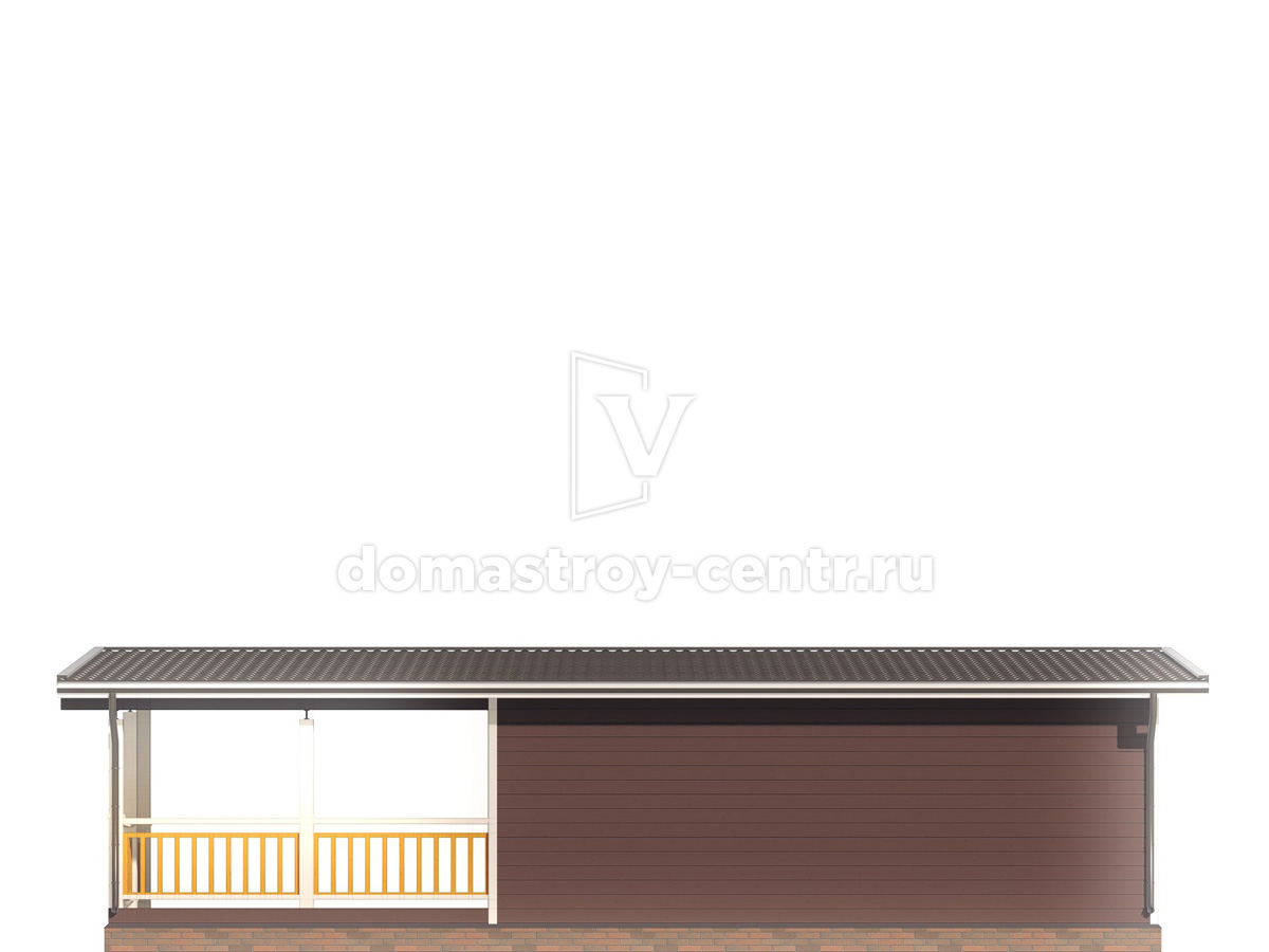 Проект бани БК067 — фасад 3