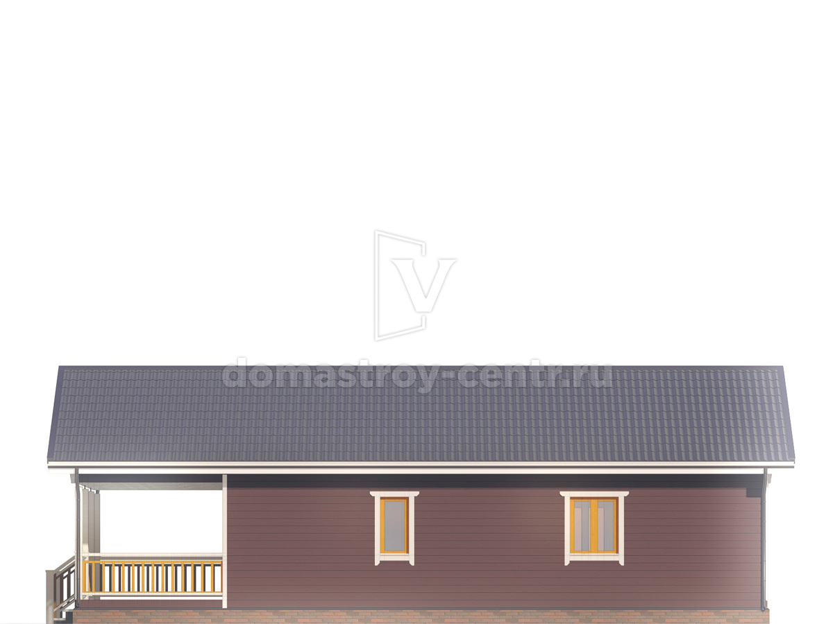 Проект бани БК068 — фасад 3